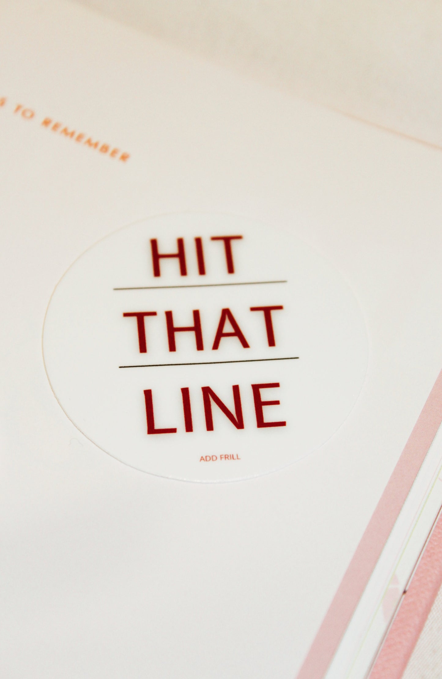 Hit That Line Game Day Sticker