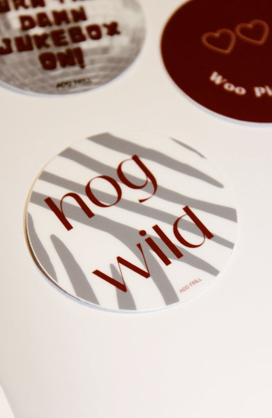 Hog Wild Game Day Sticker
